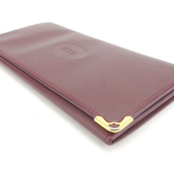 Cartier Wallet Purse Long Wallet Mastline Red Gold Woman Authentic Used Y4112 - Picture 2 of 7